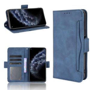 For Cubot C30 Skin Feel Calf Texture Horizontal Flip Leather Case with Holder & Card Slots & Photo Frame(Blue) (OEM)