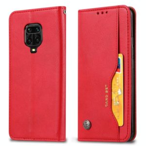 For Xiaomi Redmi Note 9 Pro / Note 9S/ Note 9 Pro Max Knead Skin Texture Horizontal Flip Leather Case with Photo Frame & Holder & Card Slots & Wallet(Red) (OEM)