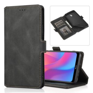 For Xiaomi Redmi 8A Retro Magnetic Closing Clasp Horizontal Flip Leather Case with Holder & Card Slots & Photo Frame & Wallet(Black) (OEM)