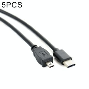 5 PCS 30cm Type-C / USB-C to Mini 8 Pin OTG Phone Data Cable for Nikon(Black) (OEM)