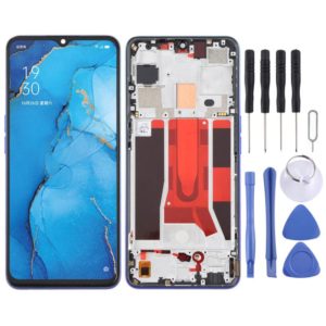 Original LCD Screen For OPPO Reno3 5G/Reno3 Youth/F15/Find X2 Lite/K7 5G Digitizer Full Assembly with Frame (Blue) (OEM)