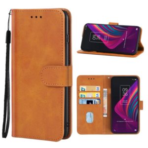 Leather Phone Case For TCL 10 SE(Brown) (OEM)