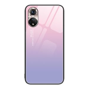 For Honor 50 Colorful Painted Glass Phone Case(Purple Sky) (OEM)