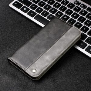 For Galaxy S20 Ultra Business Solid Color Stitching Horizontal Flip Leather Case , with Holder & Card Slots(Gray) (OEM)