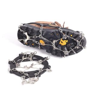 10 Spikes Crampons Ice Snow Non-slip Shoe Cover Outdoor Mountaineering Crampons(Black) (OEM)