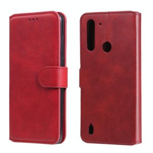 For Motorola Moto G8 Power Lite Classic Calf Texture PU + TPU Horizontal Flip Leather Case, with Holder & Card Slots & Wallet(Red) (OEM)