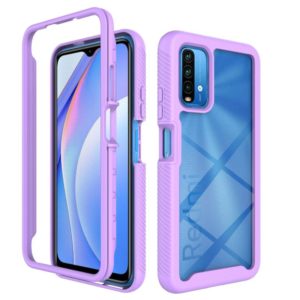 For Xiaomi Poco M3 / Redmi 9T Starry Sky Solid Color Series Shockproof PC + TPU Protective Case(Purple) (OEM)