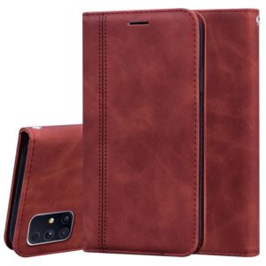 For Samsung Galaxy M31s Frosted Business Magnetic Horizontal Flip PU Leather Case with Holder & Card Slot & Lanyard(Brown) (OEM)