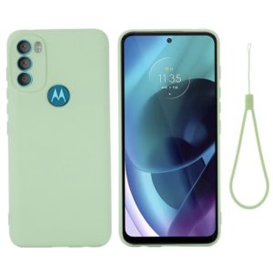 For Motorola Moto G71 5G Pure Color Liquid Silicone Shockproof Full Coverage Phone Case(Green) (OEM)