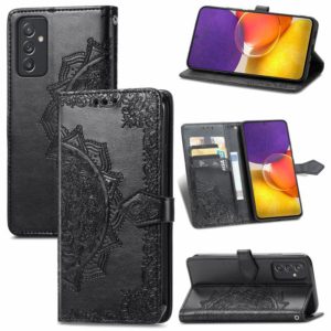 For Samsung Galaxy A82 5G Mandala Embossing Pattern Horizontal Flip Leather Case with Holder & Card Slots & Wallet & Lanyard(Black) (OEM)