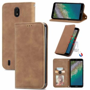 For Nokia C01 Plus Retro Skin Feel Business Magnetic Horizontal Flip Leather Case with Holder & Card Slots & Wallet & Photo Frame(Brwon) (OEM)