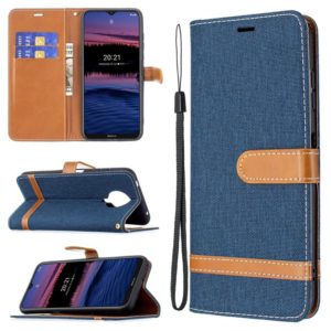 For Nokia G20 / G10 Color Matching Denim Texture Horizontal Flip Leather Case with Holder & Card Slots & Wallet & Lanyard(Dark Blue) (OEM)
