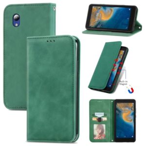 For ZTE Blade A31 Lite Retro Skin Feel Business Magnetic Horizontal Flip Leather Case With Holder & Card Slots & Wallet & Photo Frame(Green) (OEM)