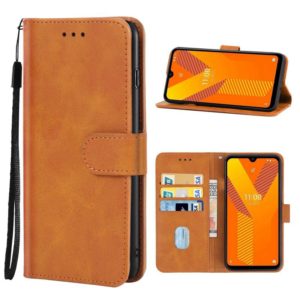 Leather Phone Case For Wiko Y62(Brown) (OEM)