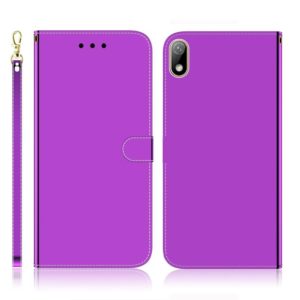 For Huawei Y5 (2019) / Honor 8s Imitated Mirror Surface Horizontal Flip Leather Case with Holder & Card Slots & Wallet & Lanyard(Purple) (OEM)