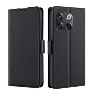 For OnePlus 10T Ultra-thin Voltage Side Buckle Leather Phone Case(Black) (OEM)