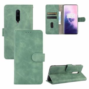 For OnePlus 7 Pro Solid Color Skin Feel Magnetic Buckle Horizontal Flip Calf Texture PU Leather Case with Holder & Card Slots & Wallet(Green) (OEM)