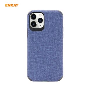 For iPhone 11 Pro ENKAY ENK-PC032 Business Series Denim Texture PU Leather + TPU Soft Slim CaseCover(Blue) (ENKAY) (OEM)