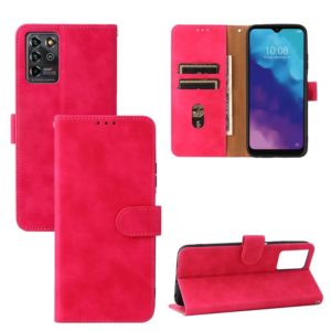 For ZTE Blade V30 Vita Solid Color Skin Feel Magnetic Buckle Horizontal Flip Calf Texture PU Leather Case with Holder & Card Slots & Wallet(Rose Red) (OEM)