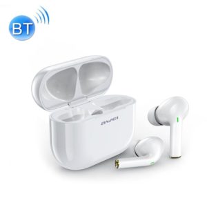 awei T29 Bluetooth V5.0 TWS True Wireless Sports Headset with Charging Case(White) (awei) (OEM)