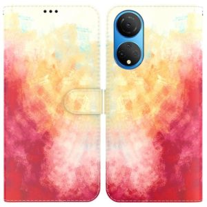 For Honor X7 Watercolor Pattern Horizontal Flip Leather Phone Case(Spring Cherry) (OEM)