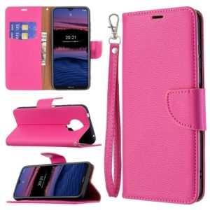 For Nokia G20 / G10 Litchi Texture Pure Color Horizontal Flip Leather Case with Holder & Card Slots & Wallet & Lanyard(Rose Red) (OEM)