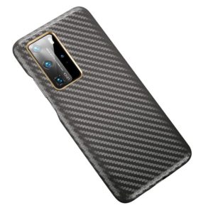 For Huawei P40 Pro Carbon Fiber Leather Texture Kevlar Anti-fall Phone Protective Case(Grey) (OEM)