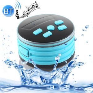 F08 Portable Speaker IPX7 Waterproof Support FM Radio High-fidelity Sound Box Bluetooth Speaker with Suction Cup & LED Light(Blue) (OEM)