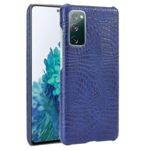 For Samsung Galaxy S20 FE Shockproof Crocodile Texture PC + PU Case(Blue) (NILLKIN) (OEM)