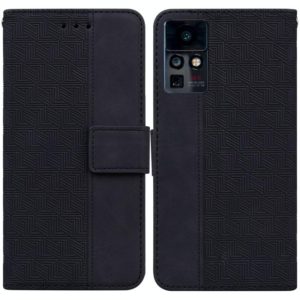 For Infinix Zero X / X Pro Geometric Embossed Leather Phone Case(Black) (OEM)