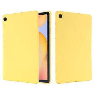 For Samsung Galaxy Tab S6 Lite Solid Color Liquid Silicone Shockpoof Tablet Case(Yellow) (OEM)