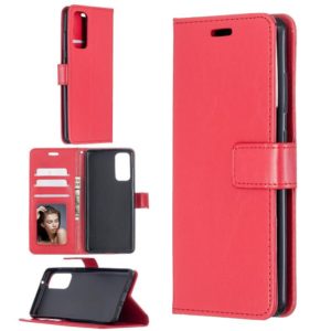 For Samsung Galaxy S20 FE Crazy Horse Texture Horizontal Flip Leather Case with Holder & Card Slots & Wallet & Photo Frame(Red) (OEM)
