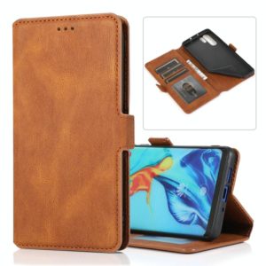 For Huawei P30 Pro Retro Magnetic Closing Clasp Horizontal Flip Leather Case with Holder & Card Slots & Photo Frame & Wallet(Brown) (OEM)