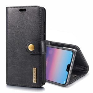 Crazy Horse Texture Flip Detachable Magnetic Leather Case for Huawei P20, with Holder & Card Slots & Wallet (Black) (DG.MING) (OEM)