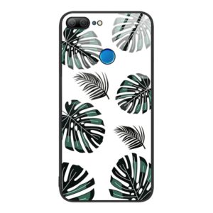 For Honor 9 Lite Colorful Painted Glass Phone Case(Banana Leaf) (OEM)