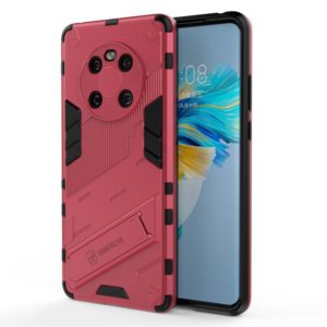 For Huawei Mate 40 Punk Armor 2 in 1 PC + TPU Shockproof Case with Invisible Holder(Rose Red) (OEM)