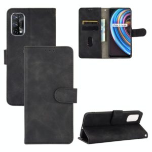 For OPPO Realme X7 Solid Color Skin Feel Magnetic Buckle Horizontal Flip Calf Texture PU Leather Case with Holder & Card Slots & Wallet(Black) (OEM)