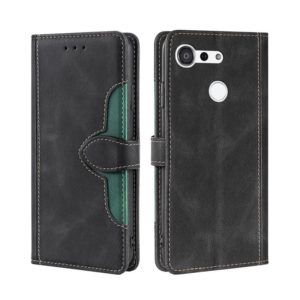 For Kyocera Android One S6 KYV48 / Gratina Skin Feel Straw Hat Magnetic Buckle Leather Phone Case(Black) (OEM)