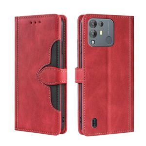 For Blackview A55 Pro Stitching Skin Feel Magnetic Buckle Horizontal Flip PU Leather Case(Red) (OEM)