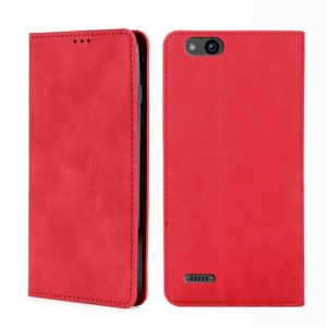 For ZTE Tempo X / Vantage Z839 / N9137 Skin Feel Magnetic Flip Leather Phone Case(Red) (OEM)