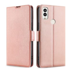 For Kyocera Android One S9 / Digno Sanga Edition Ultra-thin Voltage Side Buckle PU + TPU Leather Phone Case(Rose Gold) (OEM)