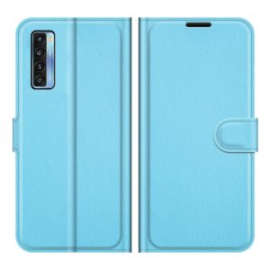 For TCL 20S / 20 5G / 20L Litchi Texture Horizontal Flip Protective Case with Holder & Card Slots & Wallet(Blue) (OEM)