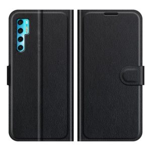 For TCL 20 Pro 5G Litchi Texture Horizontal Flip Protective Case with Holder & Card Slots & Wallet(Black) (OEM)