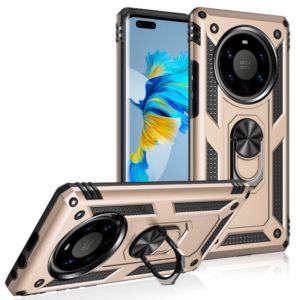 For Huawei Mate 40 Pro+ Shockproof TPU + PC Protective Case with 360 Degree Rotating Holder(Gold) (OEM)