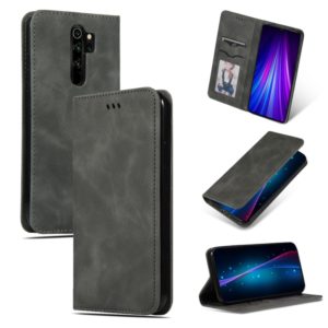 For Xiaomi Redmi Note8 Pro Retro Skin Feel Business Magnetic Horizontal Flip Leather Case(Grey) (OEM)