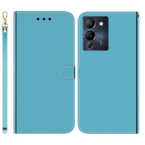For Infinix Note 12 G96/X670 Imitated Mirror Surface Horizontal Flip Leather Phone Case(Blue) (OEM)