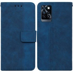 For Infinix Note 10 Pro X695 Geometric Embossed Leather Phone Case(Blue) (OEM)