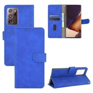 For Samsung Galaxy Note20 Ultra Solid Color Skin Feel Magnetic Buckle Horizontal Flip Calf Texture PU Leather Case with Holder & Card Slots & Wallet(Blue) (OEM)