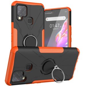 For Infinix Hot 10s Armor Bear Shockproof PC + TPU Protective Case with Ring Holder(Orange) (OEM)