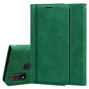 For Huawei P Smart (2020) Frosted Business Magnetic Horizontal Flip PU Leather Case with Holder & Card Slot & Lanyard(Green) (OEM)